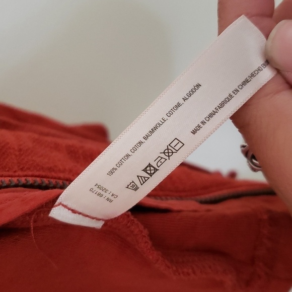 Saturday Sunday Anthropologie rust cotton anorak jacket, full zip, womens small - Picture 8 of 10